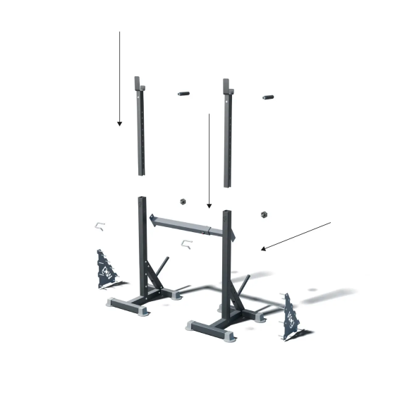 Стійки під штангу Bugai 50 на 50 мм 3 в 1 жим, присідання, бруси Київ