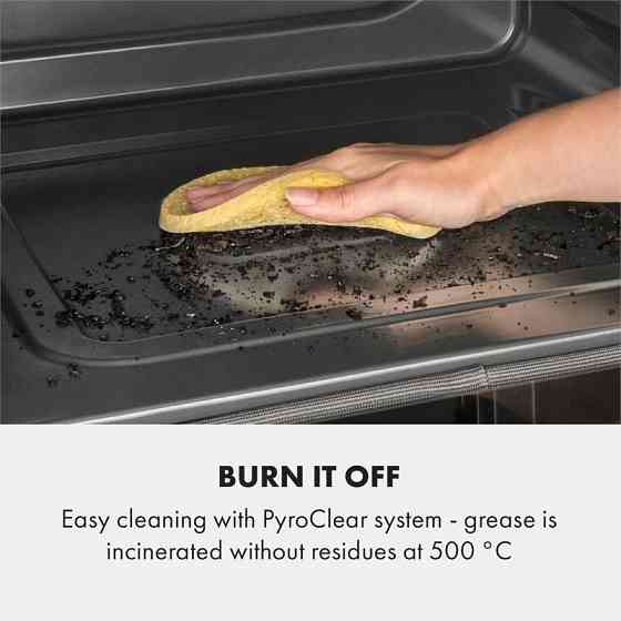 Встраиваемый духовой шкаф Gusteau Aurora + настенная вытяжка из нержавеющей стали черного цвета (Германия, Ровно