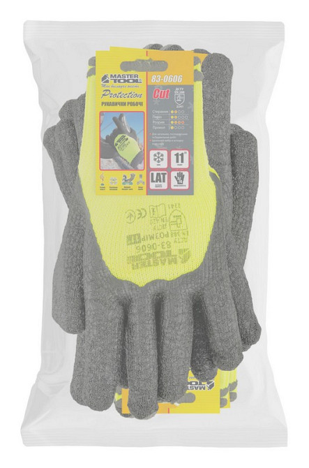 MASTERTOOL Рукавички акрилові MASTERTOOL утеплені зі зморшкуватим латексним покриттям ¾ 11" 12 Коломыя - изображение 2