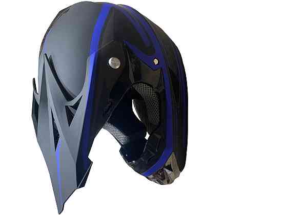 Шлем детский кроссовый (синий, глянец) Мукачево