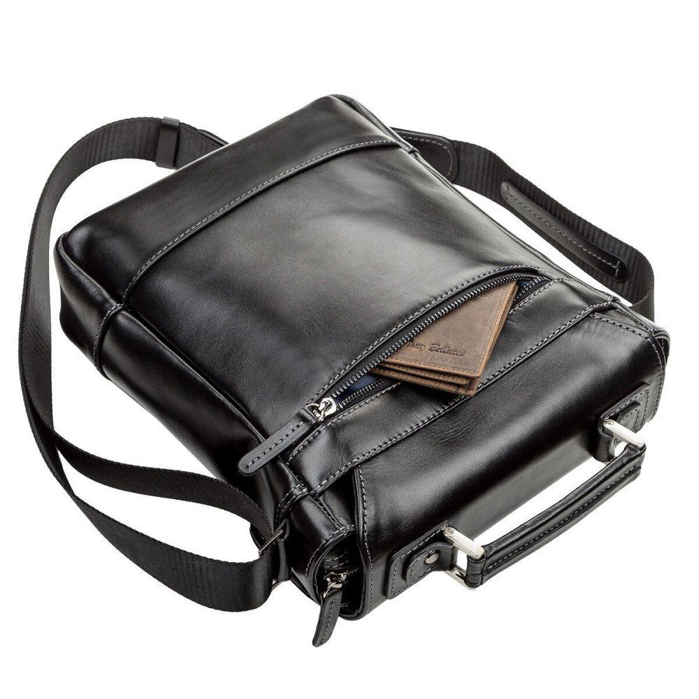 Сумка мужская SHVIGEL 11118 кожаная Черная Киев - изображение 7