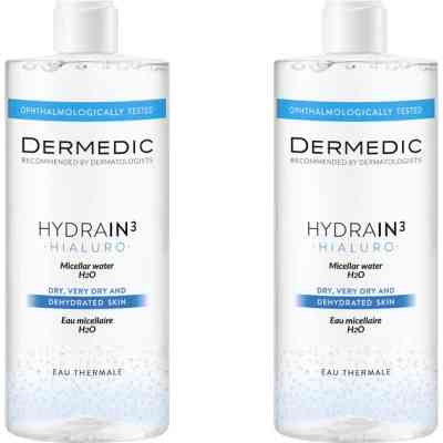 Міцелярна вода Dermedic Hydrain 3 Hialuro H2O 2 x 500 мл (5901643175801) Вінниця