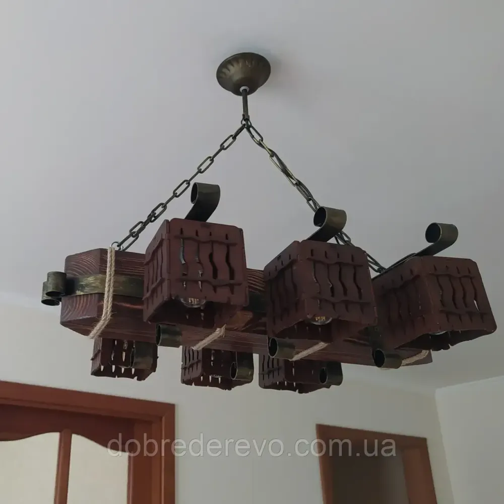 Люстра балка на 6 плафонов Вижница - изображение 1
