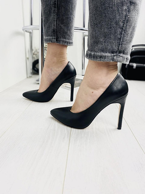 Nivelle Туфлі жіночі NIVELLE чорні натуральна шкіра каблук 11см 36р.37р.38р. (1740/10502-10512) Коломыя - изображение 3