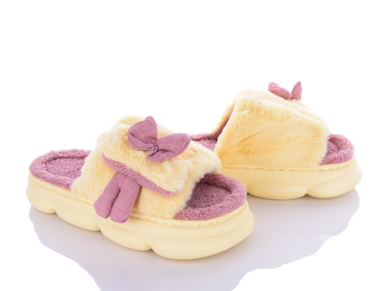 Капці жіночі домашні відкритий носок Жовтий 36 Одеса - фото 5