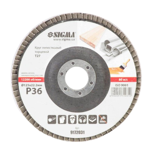 Диск пелюстковий торцевий d125мм T29 P36 SIGMA Житомир - фото 2
