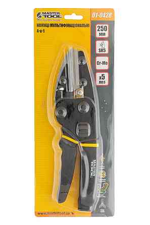 MASTERTOOL Ножиці мультифункціональні MASTERTOOL 4-в-1 ножиці/секатор/кабелеріз/ніж 250 мм 01-0 Коломыя