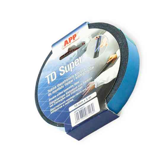 Скотч 2-х сторонній "чорний" 5м х 19мм app td super Мукачево