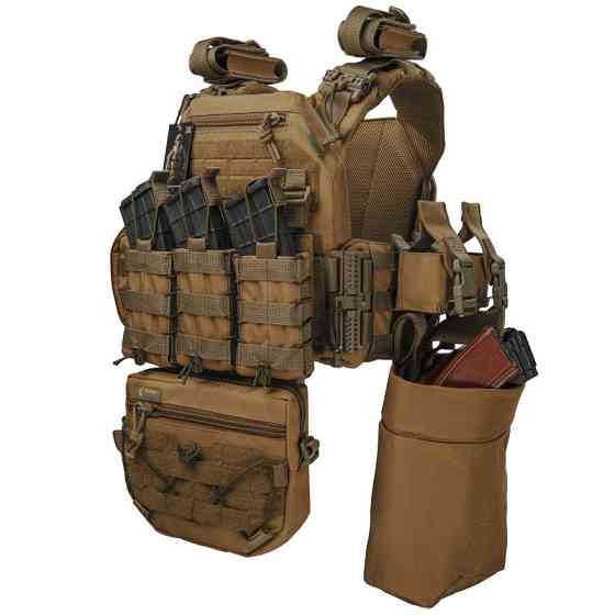 Плитоноска тактическая Warmor Gen.3 Pro Max с быстрым сбросом с подсумками (Койот) Киев