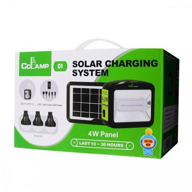 Сонячна зарядна станція Cclamp CL-01 4W + LED ліхтар + лампочки + Power Bank Вінниця - фото 7