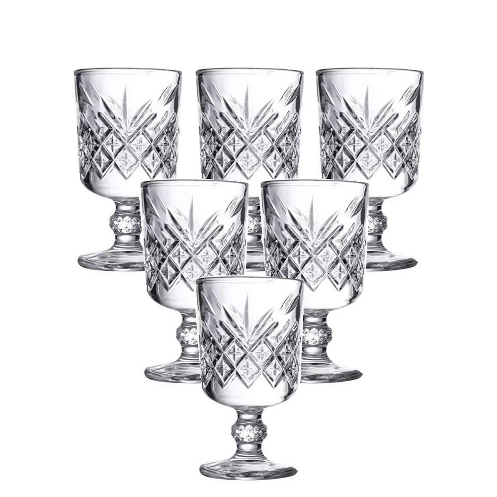 Yiwu Набір чарок на ніжці 6 шт 60 мл скляні чарки для горілки, настоянки HP-YH-42 Киев - изображение 1