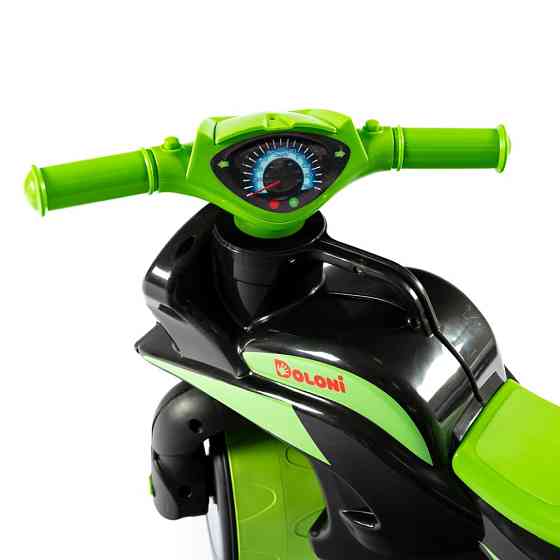 Мотобайк беговел Doloni Toys 0138/590 Чорно-Зелений Вінниця
