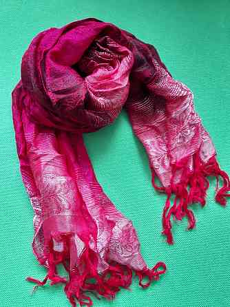Шарф малиновый женский - размер шарфа приблизительно 160*60см, 100% полиэстер Киев