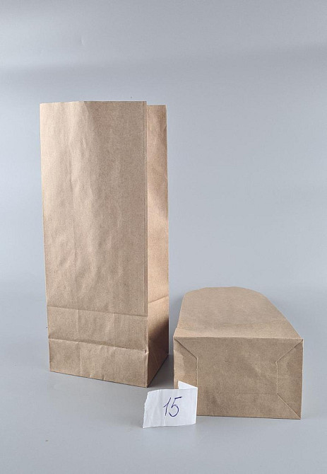 Пакет паперовий 32*13*8,5 см 70 г\м2 коричневий з дном уп. 25 шт. Харків - фото 2