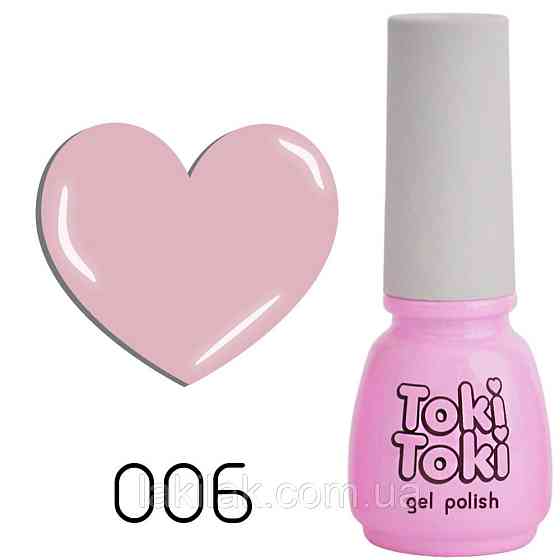 Гель-лак Toki-Toki № 006 світлий пудрово-рожевий 5мл Херсон
