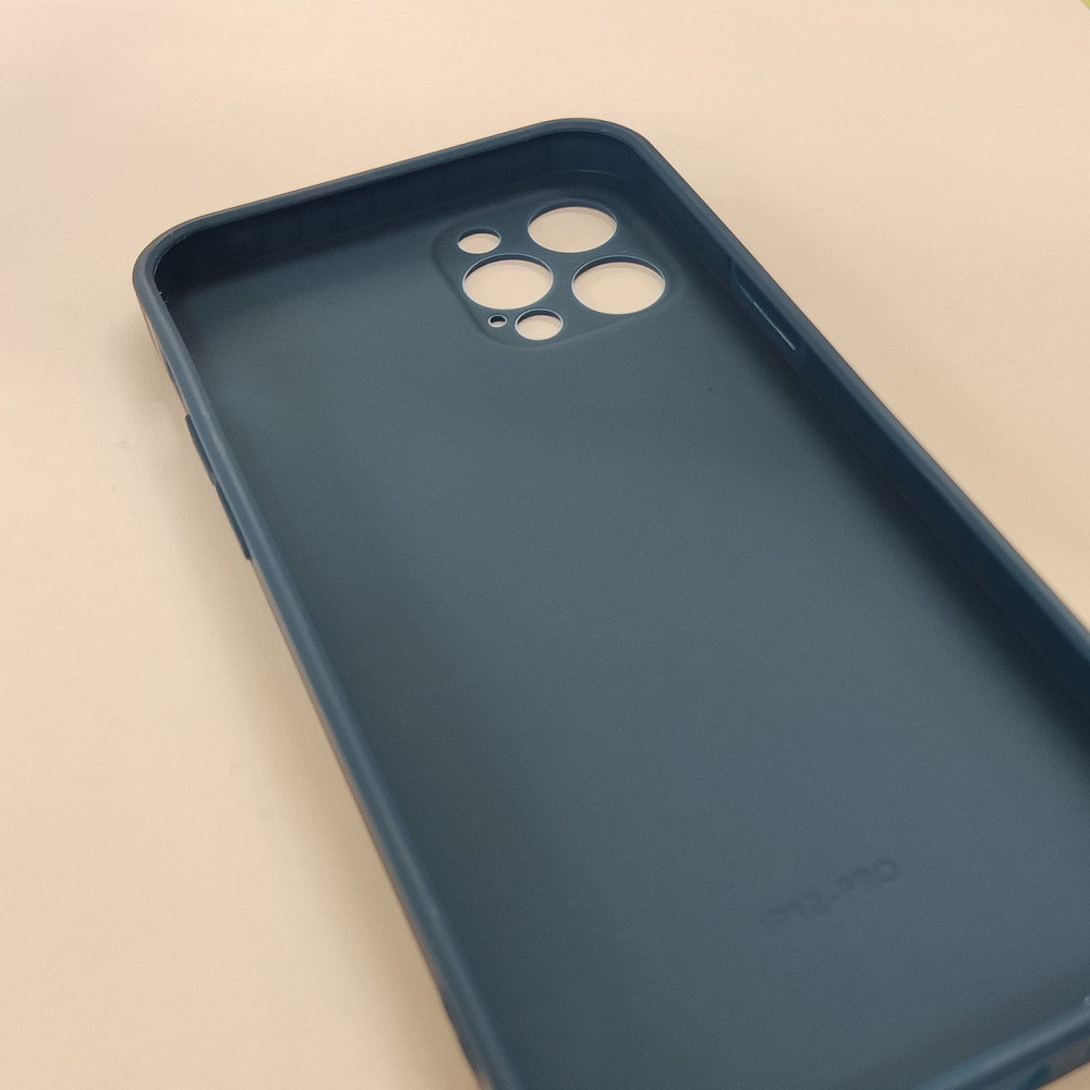 Чехол-накладка для iphone 12Pro Silicone Blue Киев - изображение 3