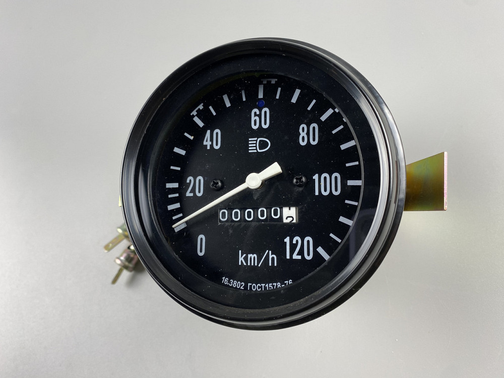 Спідометр механічний ГАЗ-3307 УАЗ діаметр 100 мм. 0-120 км гнучкий вал М18х1.5 підсвічування 12В Мукачево - фото 5