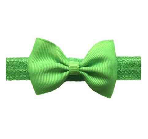 Дитяча салатова повязочка на голову - розмір універсальний (на резинці), бант 8см Київ