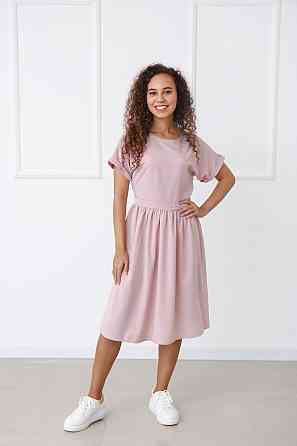 Жіноче плаття міді з короткими рукавами "Валенсія" оптом та по дропшипінгу | Норма Фрезовий, 48 Київ