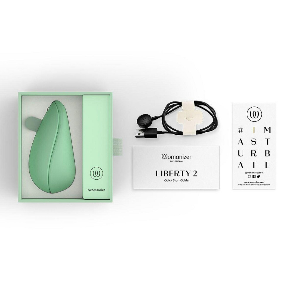 Вакуумный клиторальный стимулятор Womanizer Liberty 2 Sage, 8 режимов, магнитная крышечка Sex Aura Киев - изображение 7