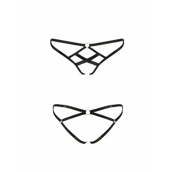 Трусики з стреп Passion Exclusive NICKY THONG L/XL, black Львов