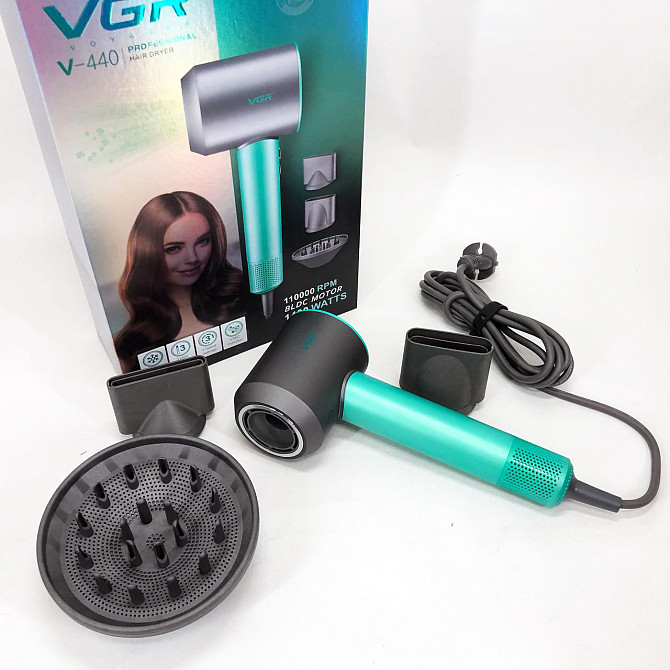 Фен професійний VGR V-440. RS-582 Колір: зелений Київ - фото 8