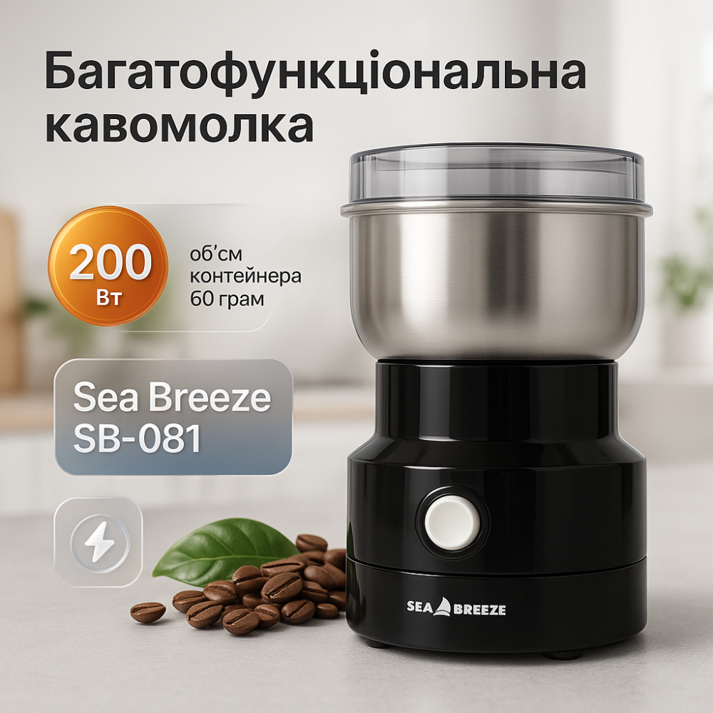 Кофемолка с напряжением 220V, Кофе молка, Кавомолка для кофе Машинка для помола маленькая OF-80 Львов - изображение 14