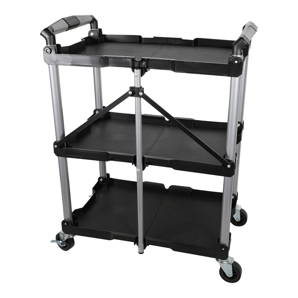 Візок інструментальний складаний 3 відкриті пластикові полиці (SF6007) G.I.KRAFT GI37104 Чернігів - фото 1