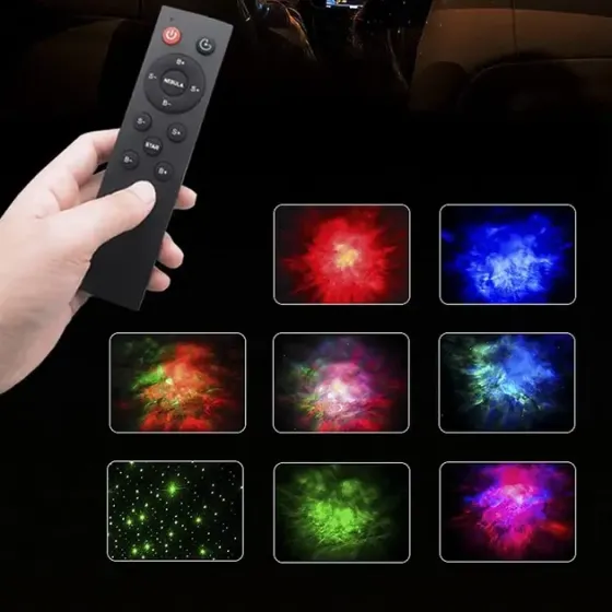 Ночник LED "Астронавт" / Лазерный проектор звездного неба BLACK Космонавт Коломия