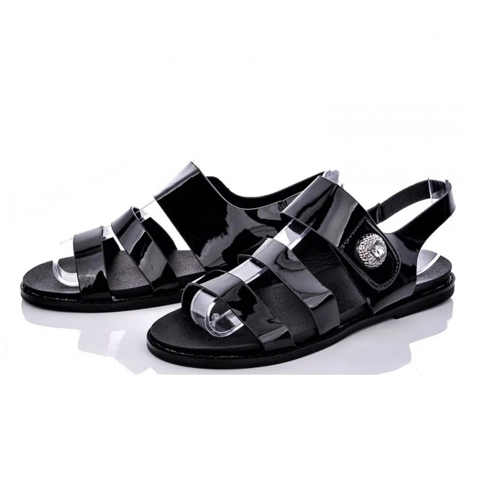 Жіночі Сандалії Босоніжки Чорні Літні Лакові (розміри: 37,38,39) — 8-61 Дніпро - фото 1