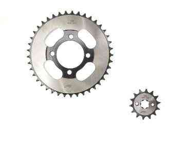 Зірки трансмісії (пара) мотоцикл 125J 428-15T + 428-43T Мукачево
