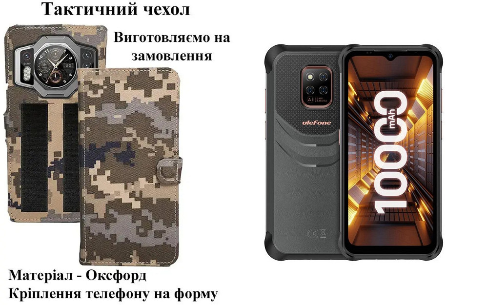 Тактический чехол для Samsung Galaxy A36 5G, крепится к снаряжению на липучке Киев - изображение 1