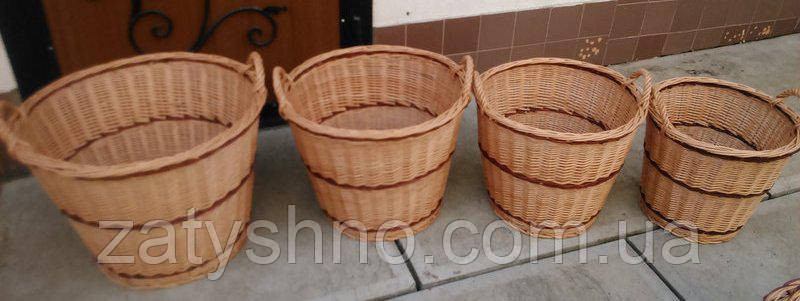 Набір кошиків плетених 4 штуки Київ - фото 2