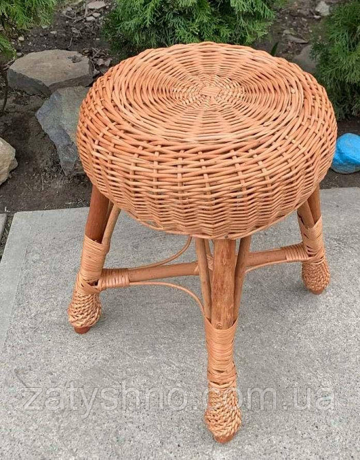 Пуфик из лозы плетеный круглый Киев - изображение 5