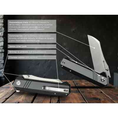 Нож Sencut Draxor Satin G10 Grey (S24035-3) Винница