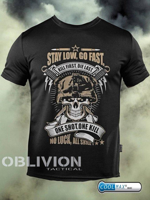 Тактическая футболка Oblivion  Go fast  Oblivion black ДЛ6582 Одесса - изображение 1