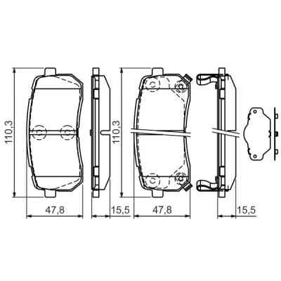 Тормозные колодки Bosch 0 986 494 327 Винница