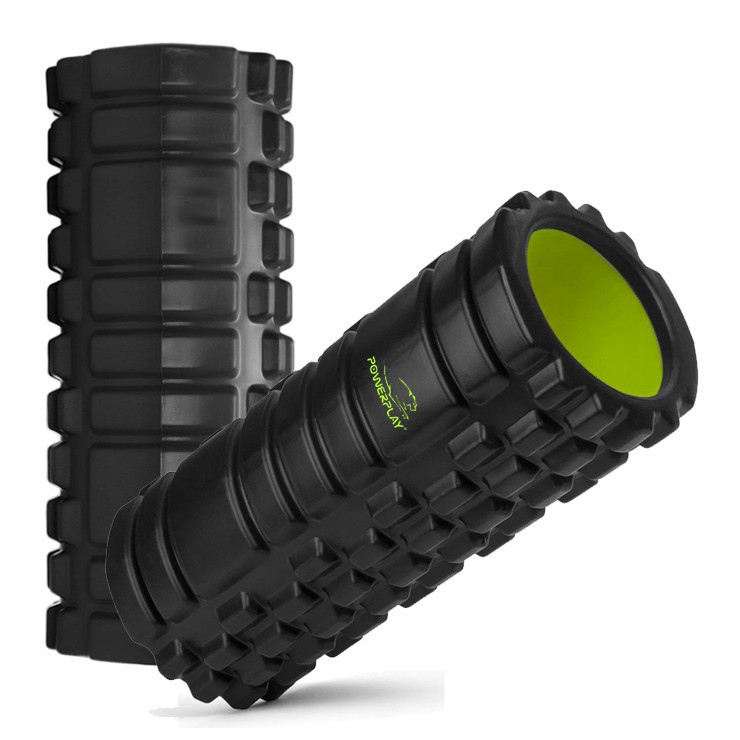 Масажний ролик (роллер) PowerPlay 4025 Massage Roller Чорно-зелений (33x15см.) Кам'янське - фото 2