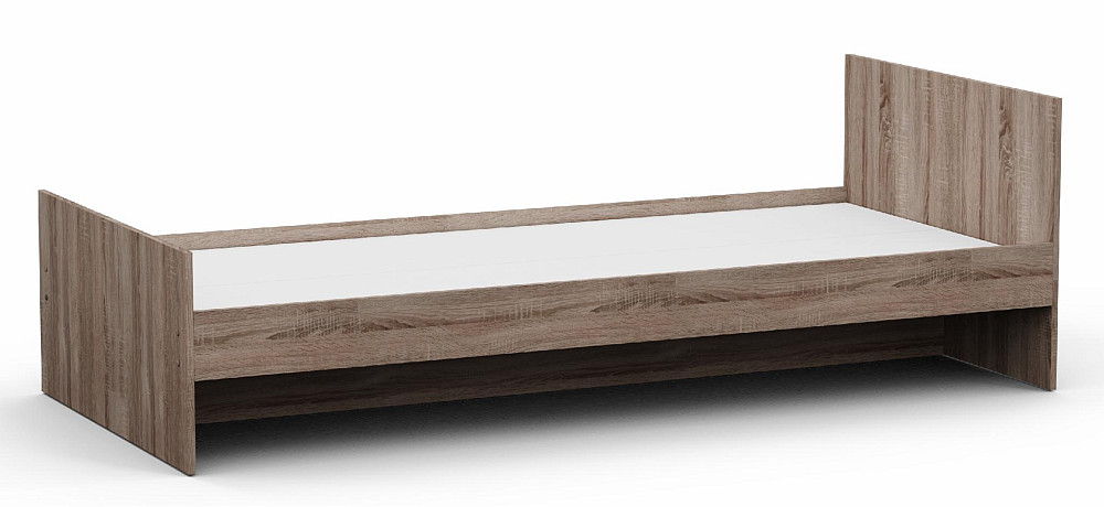 Ліжко односпальне L-12, Дуб Сонома Трюфель, 2032х932х650 Львів - фото 1