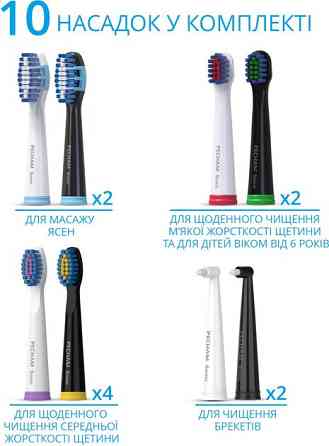 Набір зубних щіток Pecham Black and White Travel Set PC-084 (0290119010100) ( Білий ) Харьков