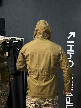 Чоловіча армійська куртка койот ріп-стоп з водозахистом манжетами липучками Львів