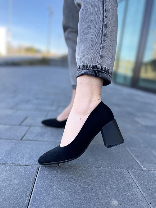 VIKA Туфлі жіночі VIKA чорні еко-замша каблук 6см розміри 36-40 (4925) Коломия - фото 9