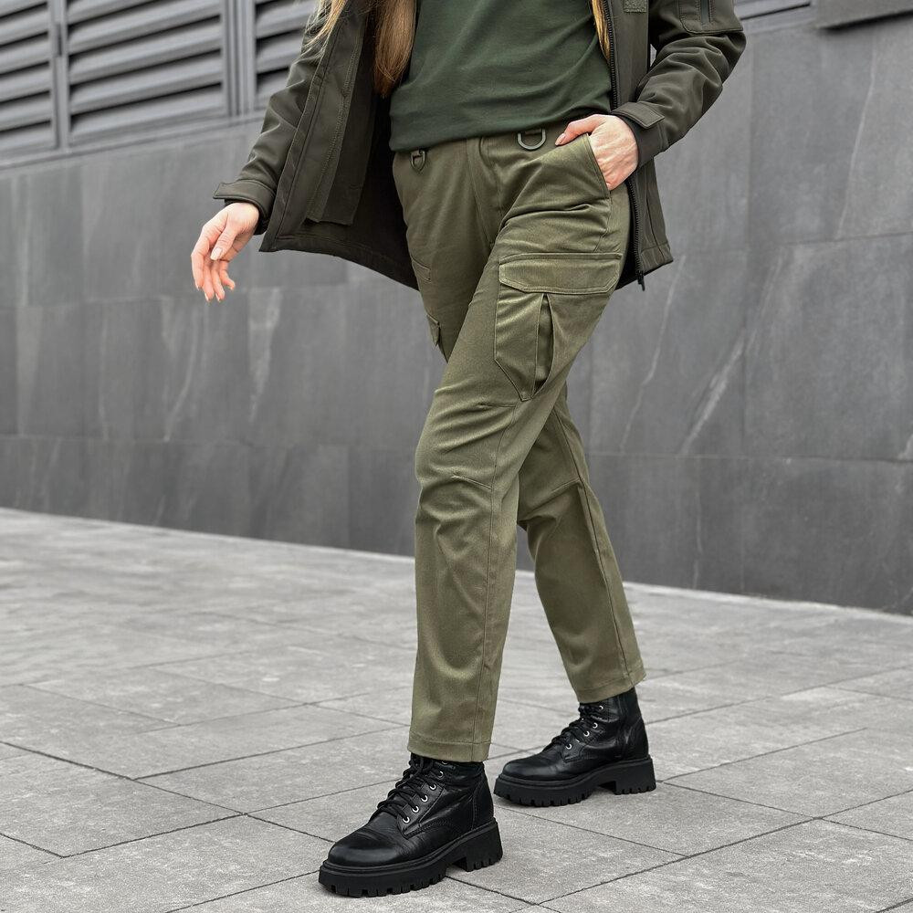 Демісезонні тактичні штани карго хакі для жінок Pobedov Tactical V2 Жіночі Київ - фото 3