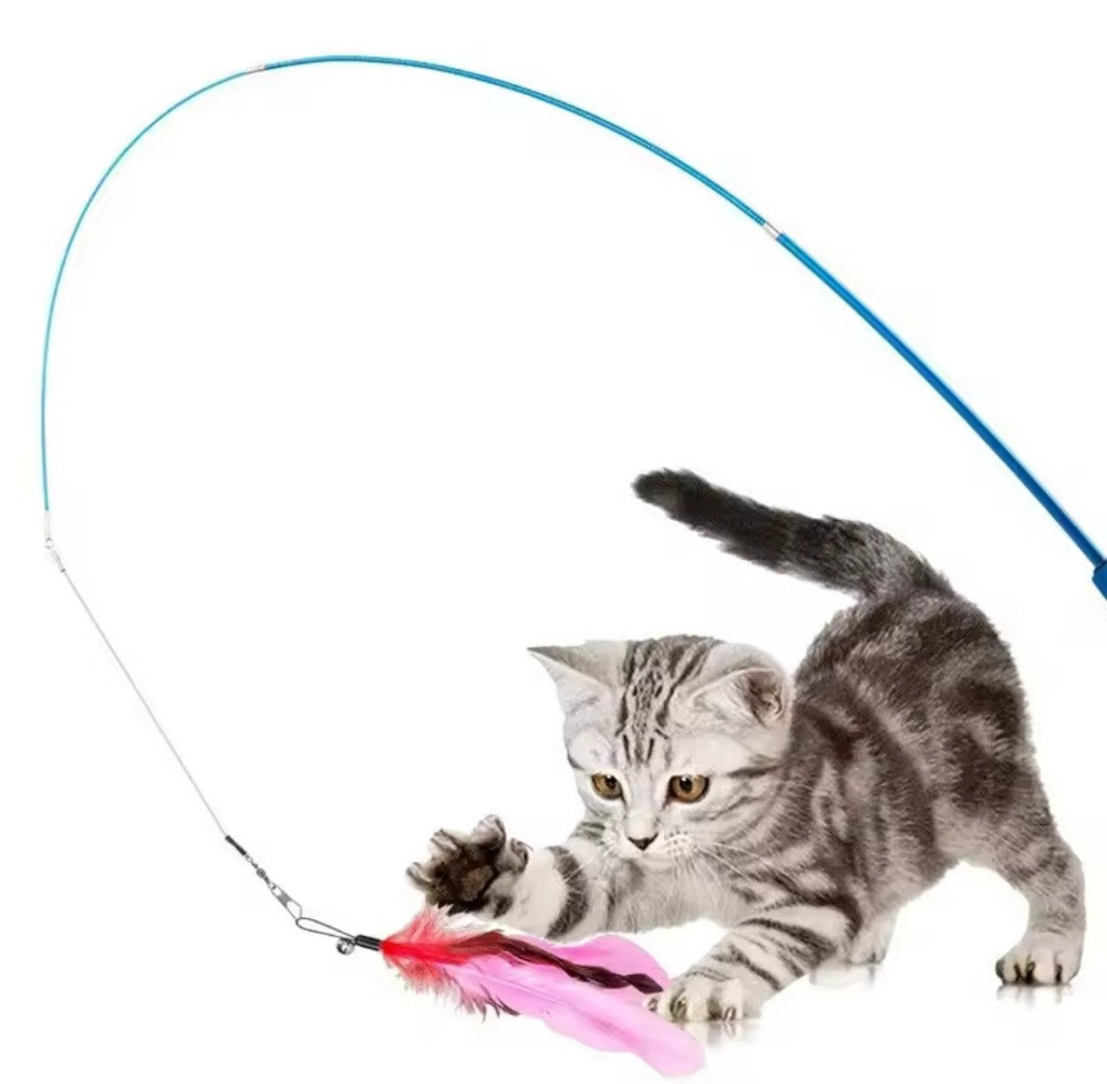 Дразнилка телескопическая для котов с разными игрушками 11 шт разноцветный Киев - изображение 4