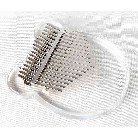 Калімба з акрилу RESTEQ, Прозора калімба Bear, тон С, Калімба на 17 язичків, Kalimba з цільним резонатором Київ