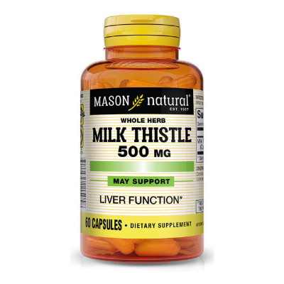 Трави Mason Natural Розторопша 500мг, Milk Thistle, 60 капсул (MAV-11505) Вінниця - фото 1