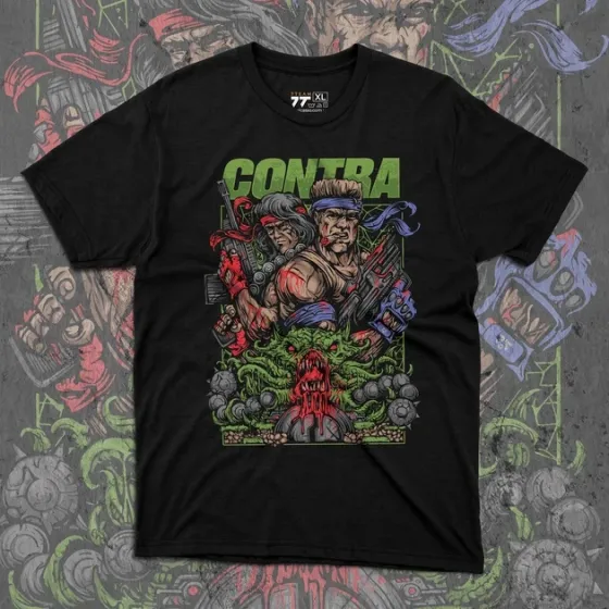 Футболка мужская с принтом Contra Retro Game Размер 48 Anime1045 Днепр