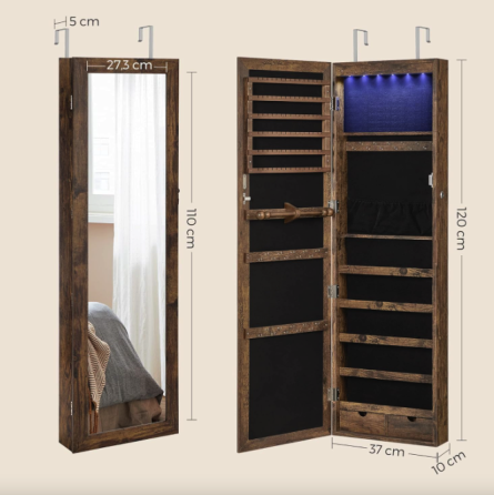 Дзеркало-шафа Leobert Kors з підсвіткою в стилі Loft коричневий Київ