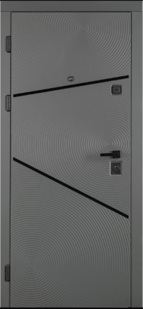 Двері вхідні Артіз Еліт 023 Антрацит новий супермат/білий крокір 960х2040 мм Київ