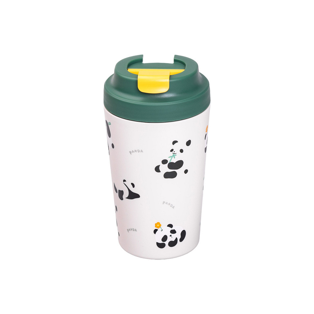 Термочашка Panda з порцелянаовою колбою 380 мл Зелена HP-14-12GR Київ - фото 4